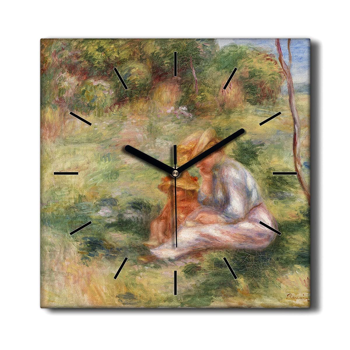 Horloge sur Toile silencieuse Coloray pour en finir avec le tic-tac dans le salon