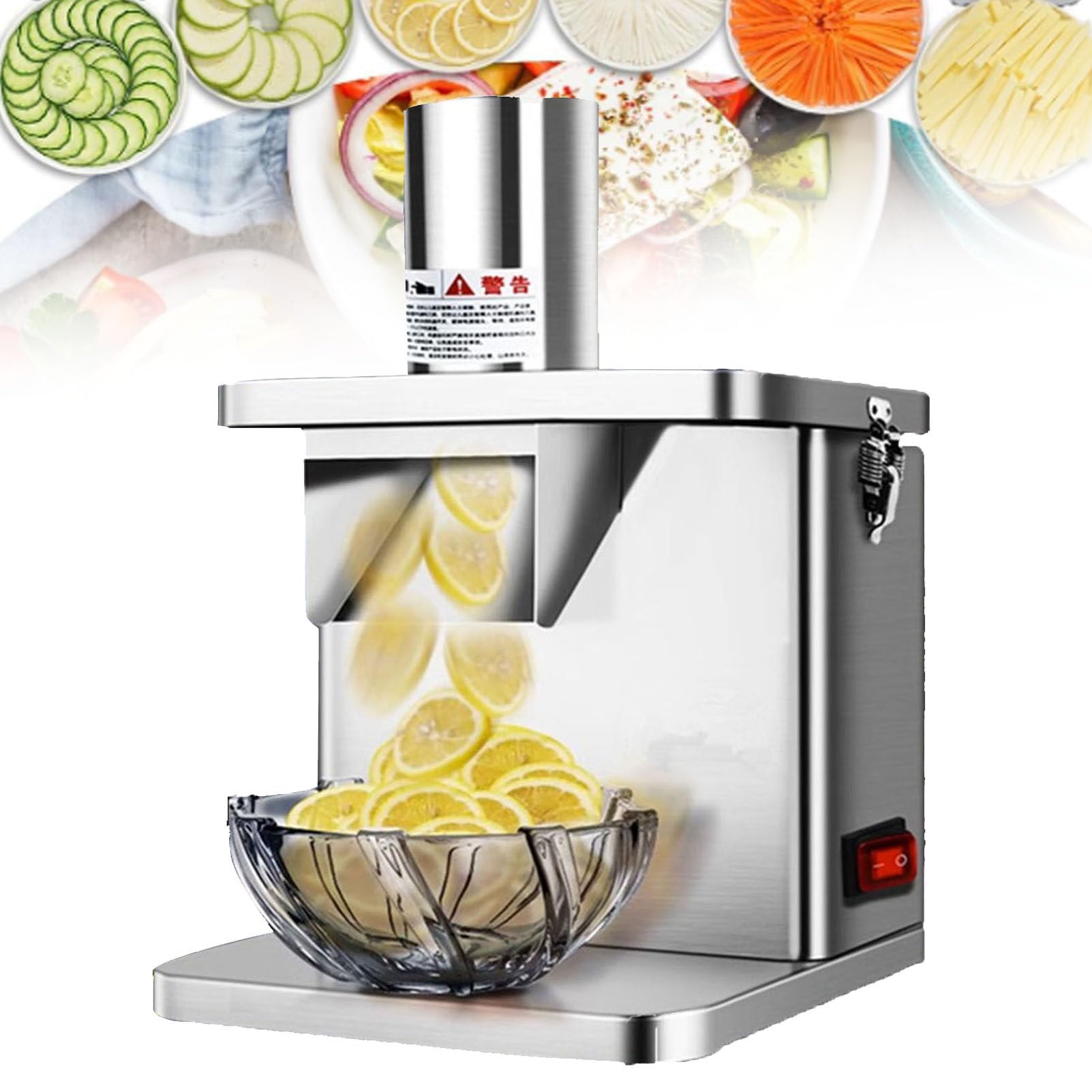 asdchZen Commercial Machine,Commercial Electric Vegetable Dicer, Potato, Automatic Cutters Machine With Dicing Knife Nets And Slicing Blades