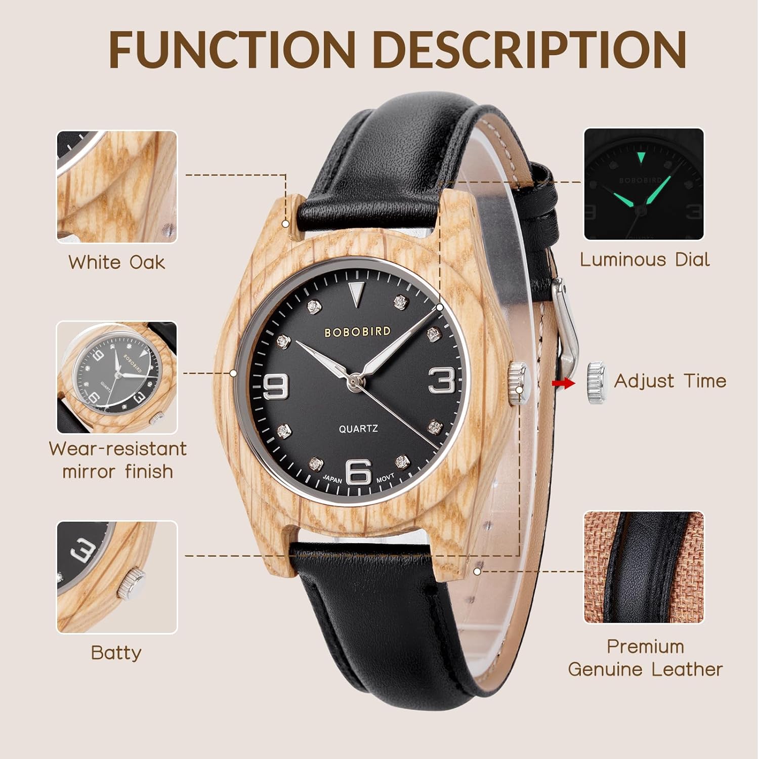 ISHINE Valentines Couple Watches Set for Men & Women - His & Her Matching Japanese Quartz Watches with Diamond Markers and Genuine Leather Strap, Romantic Anniversary Wedding Gift Box Set of 2