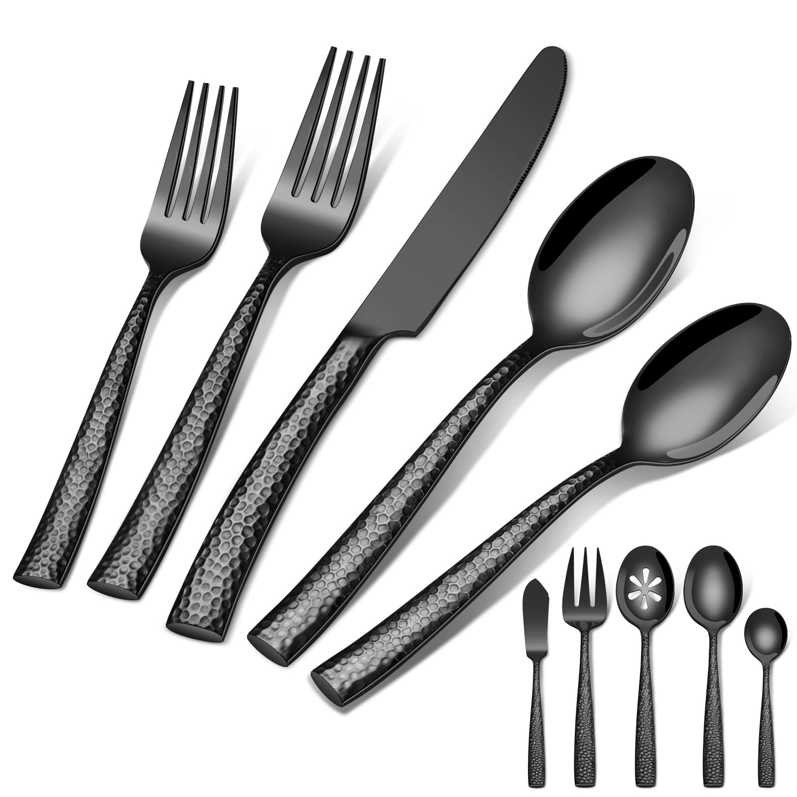 Ollex Stainless Steel Serving Utensil Set - 5 Piece -9 Ollex Stainless Steel Serving Utensil Set - 5 Piece -9