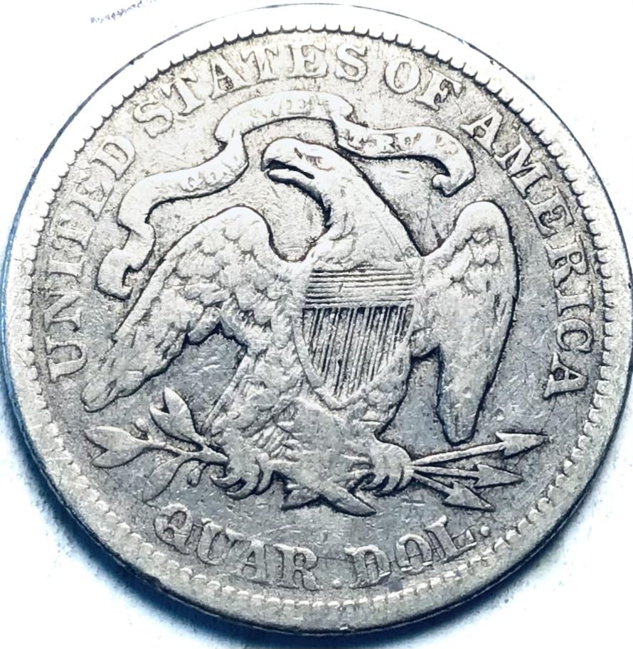 1877 P Seated Liberty Silver Quarter Seller Fine