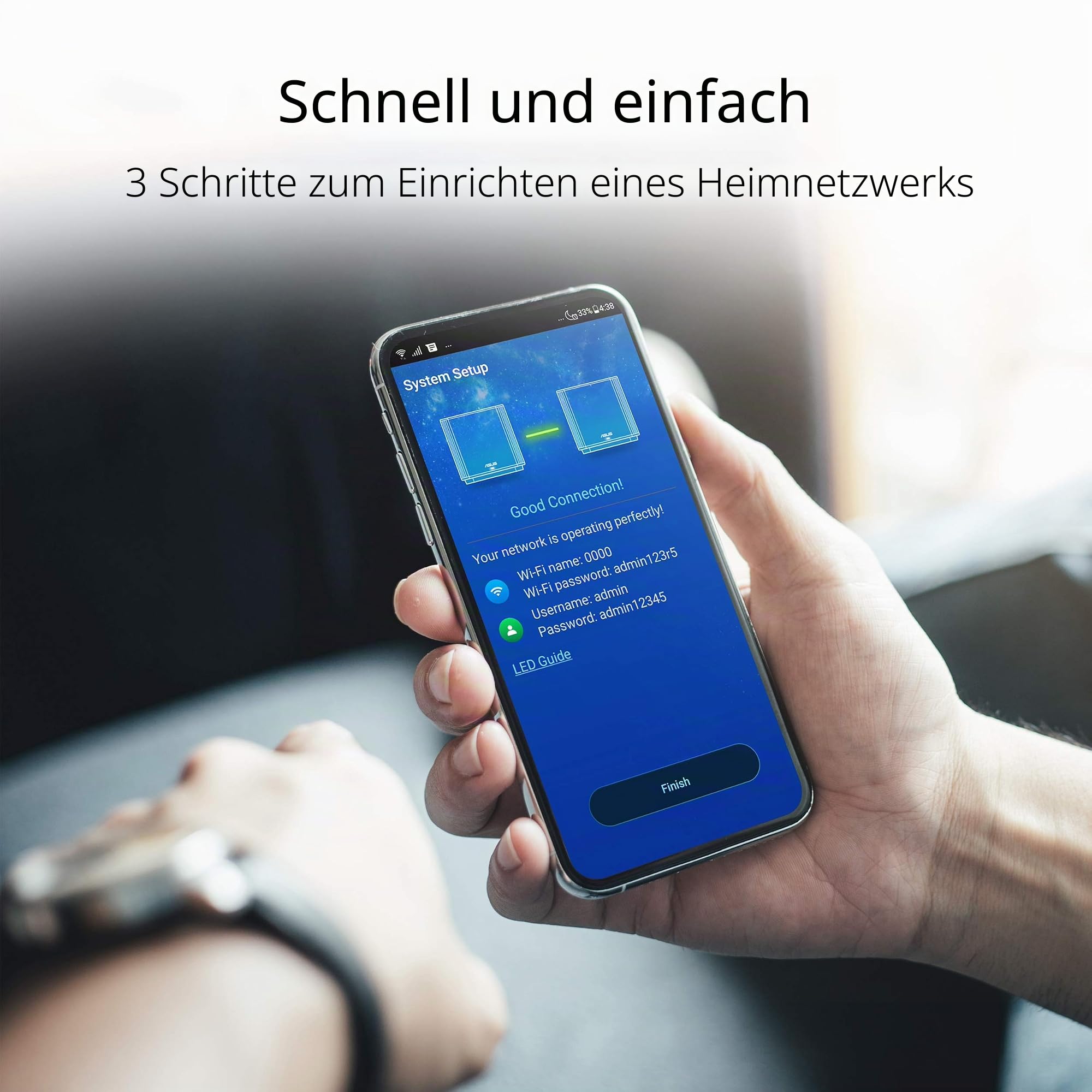 Asus Ai Mesh AX-WLAN System ZenWiFi XT8 Weiß kombinierbarer Router (Tethering als 4G und 5G Router-Ersatz, 2in1 Mesh Zugangspunkte-Set, 3X Gigabit LAN, 2.5G WAN, App Steuerung, Roaming, AiProtection)