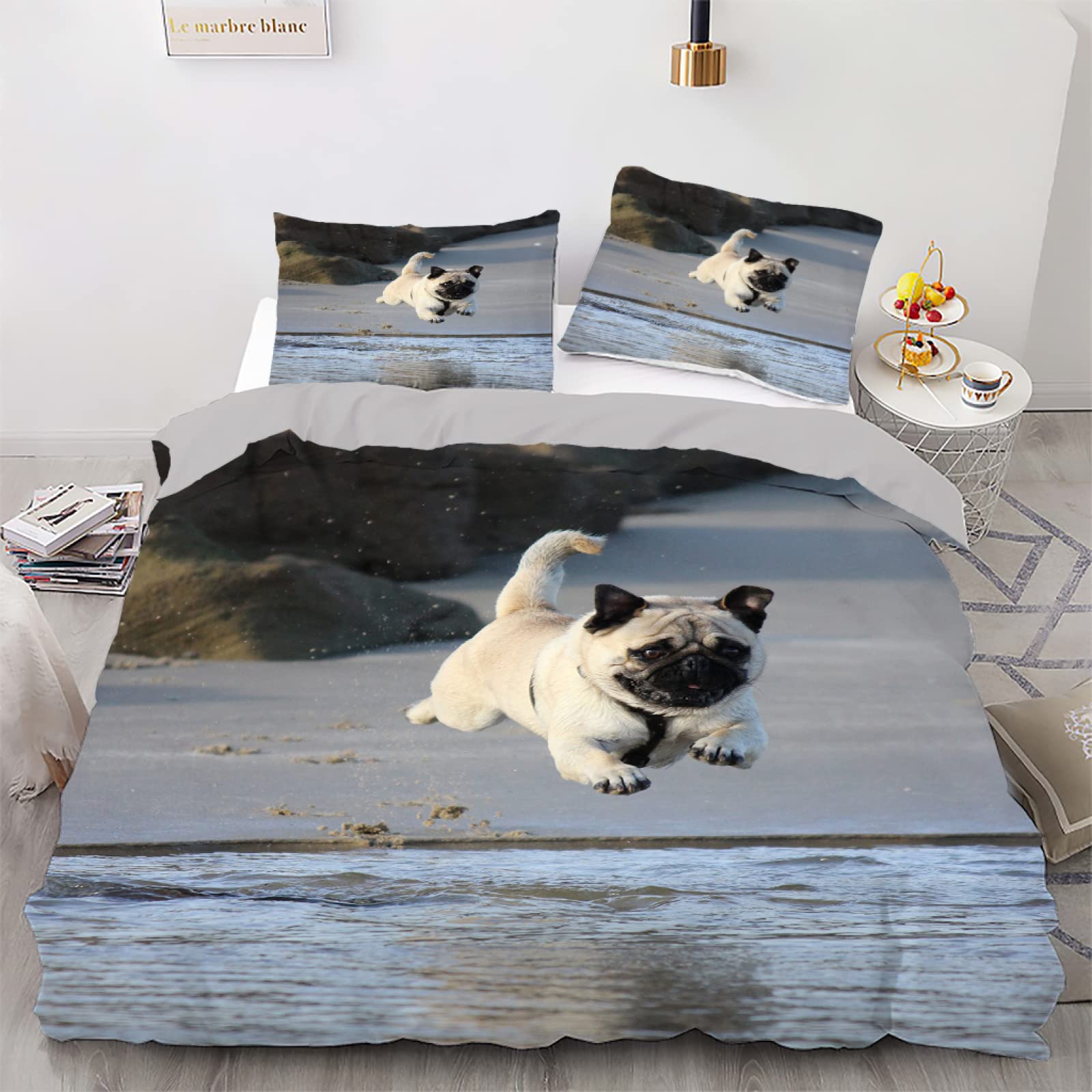 Housse de couette chiot bleu pour transformer la chambre enfant