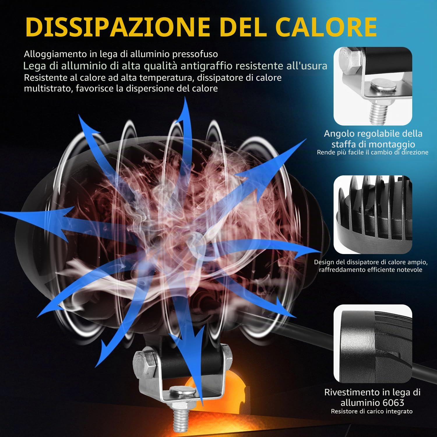 4X 24W Fari da lavoro LED ovali Offroad 12V24V IP68 per trattore SUV