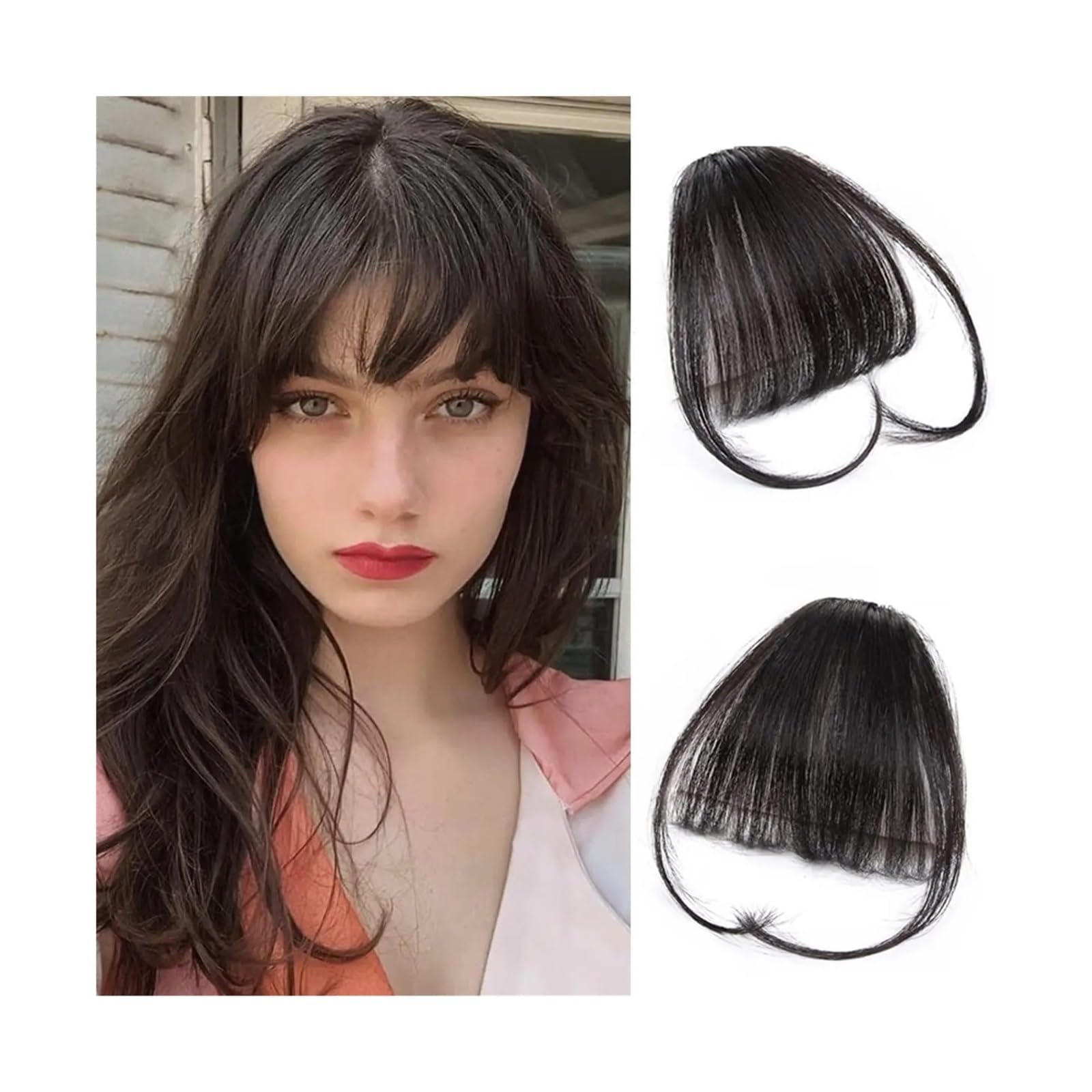 Frange pince à cheveux invisible pour un changement de style naturel au quotidien