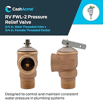 Cash Acme 3/4 Inch RV FWL-2 Pressure Relief Valve, Bronze, 150 PSI, 14737-0150