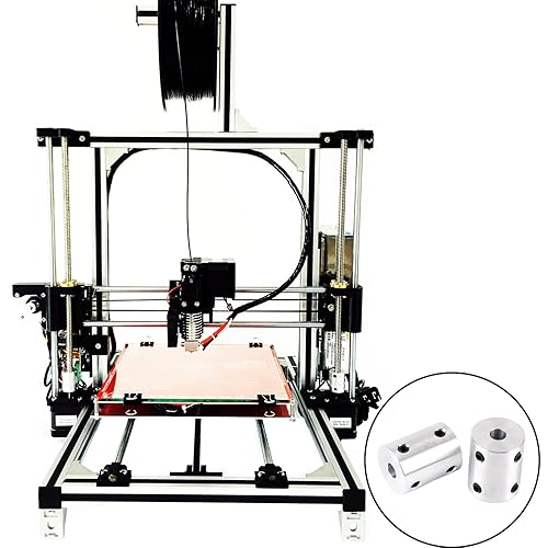 Miniatura 6 de Juego de acoplamiento rígido de 0.157 in a 0.157 in con llave de tornillo de acero inoxidable L22XD14, conector de acoplador de eje para impresoras
