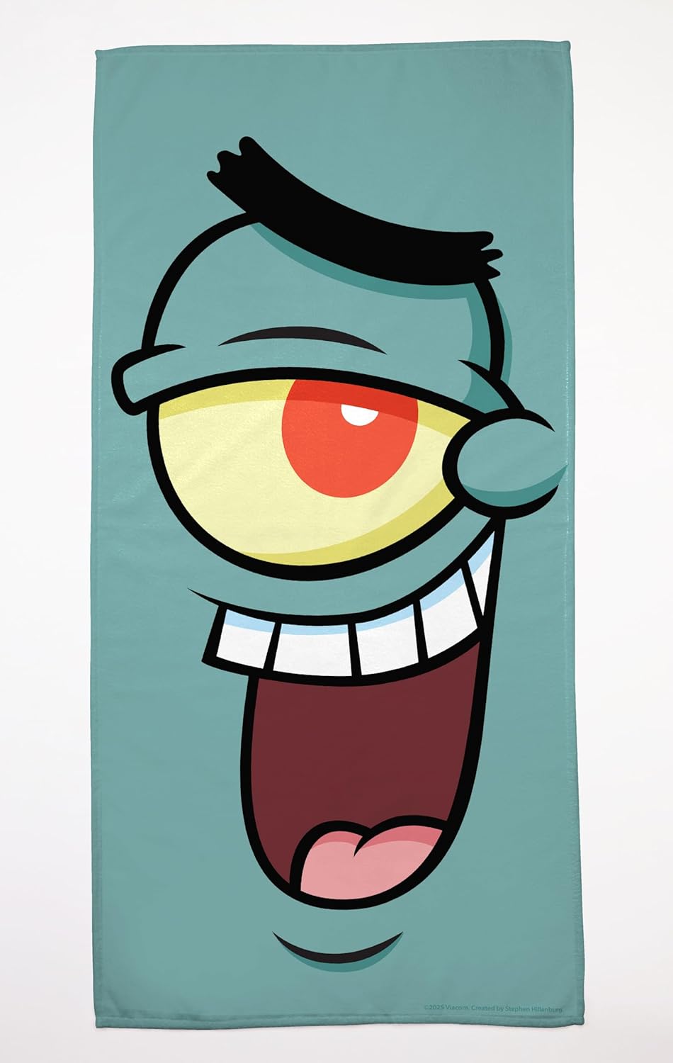 SPONGEBOB SQUAREPANTS Soft Vibrant Beach, Bath and Pool Towel, Size 30 x 60 inches (Plankton)