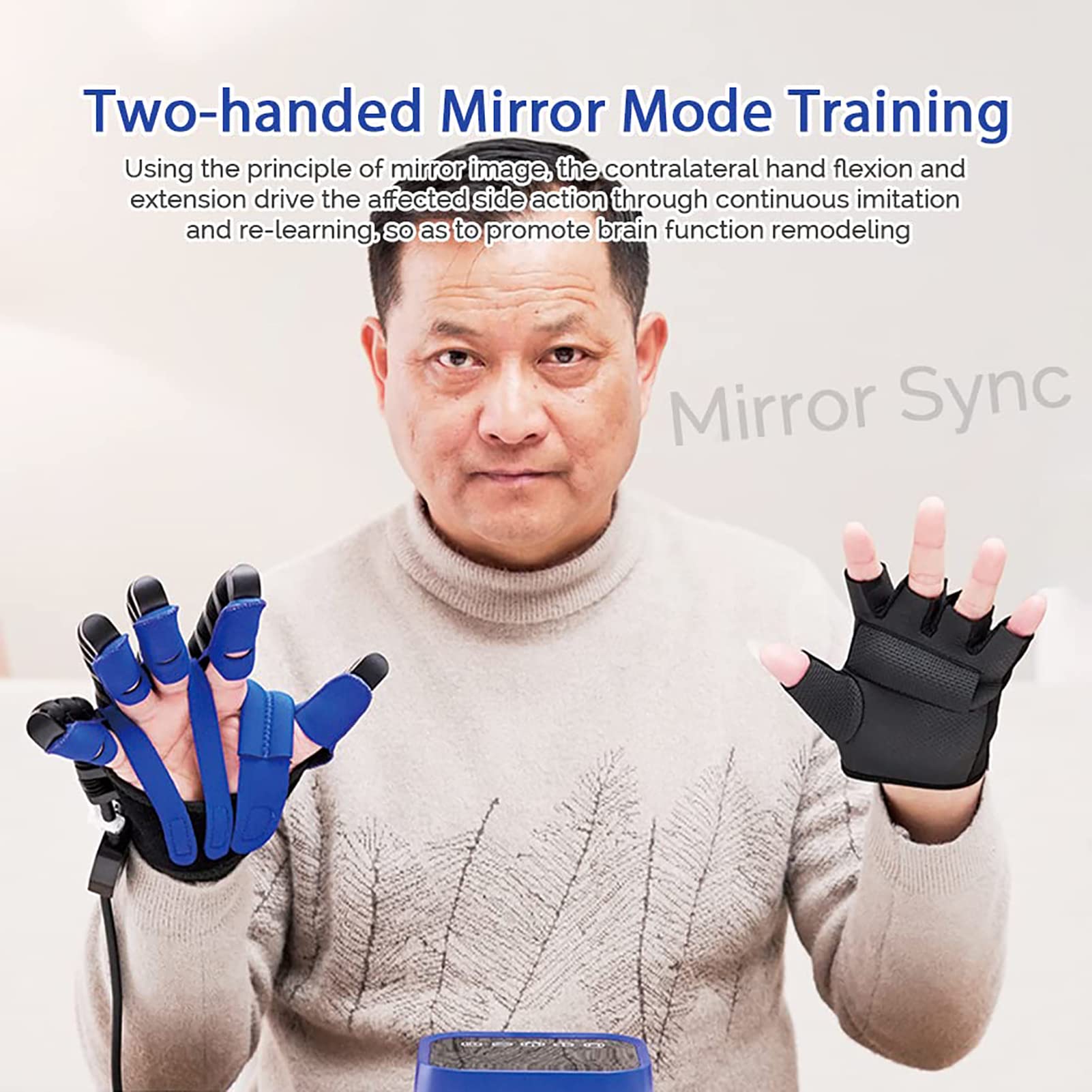 Hemiplegia Finger Rehabilitation Trainer Rękawice robota Trening palców Skok Szyna ręczna do rehabilitacji dłoni (rozmiar: XLcode, kolor: lewa ręka) (lewa ręka M kod)