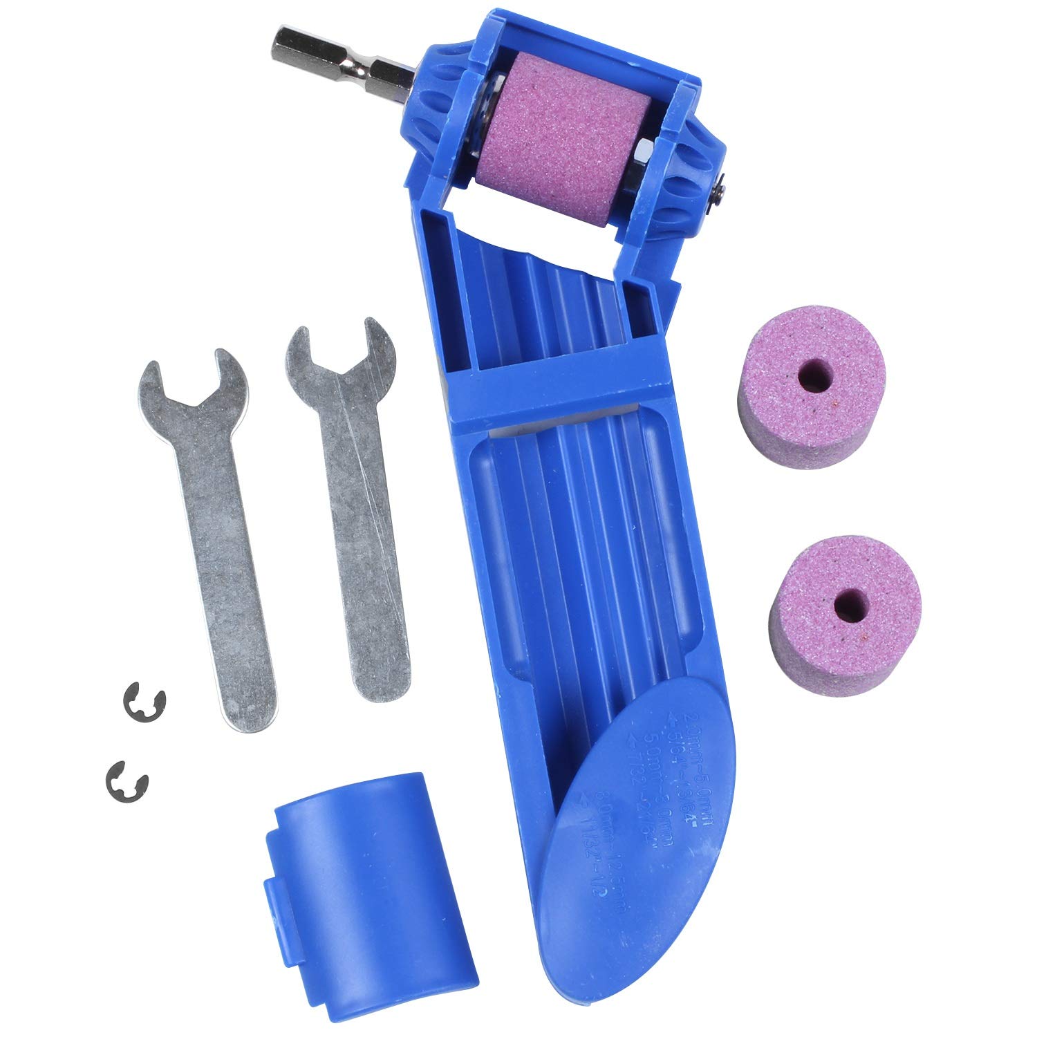 Hundnsney Drill Sharpener 2-12.5mm Portable Corundum Grinding Wheel Drill Polishing Grinder Grinding Wheel Sharpener Sharpener()