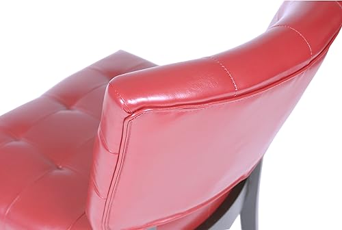 Miniatura 10 de Roundhill Furniture AC002GY - Silla maxi grande, modelo Bally Blended, silla de piel, color gris., Madera Noble, Rojo Rojo