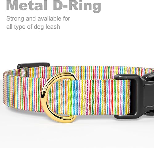 Miniatura 5 de Rnivvi Collar para perro, collares ajustables para perros medianos, lindo collar de cachorro para perros machos y hembras, collar de nailon suave