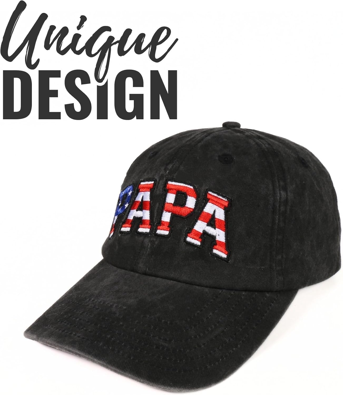 InnoBeta Papa Gifts Embroidered Cap, Funny Gifts for Men, Adjustable Hat Gifts Accessory for Birthday & Christmas Grey - Image 2