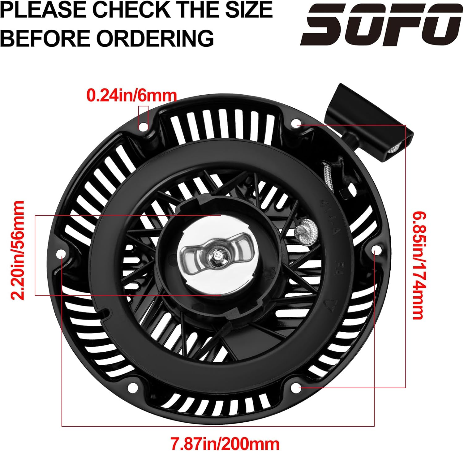 SOFO Pull Start Assembly Compatible with Briggs and Stratton 420cc 13.5hp Engine XR13.5 2100 Series Recoil Starter Generator Pressure Washer Pull Cord Replace 797747