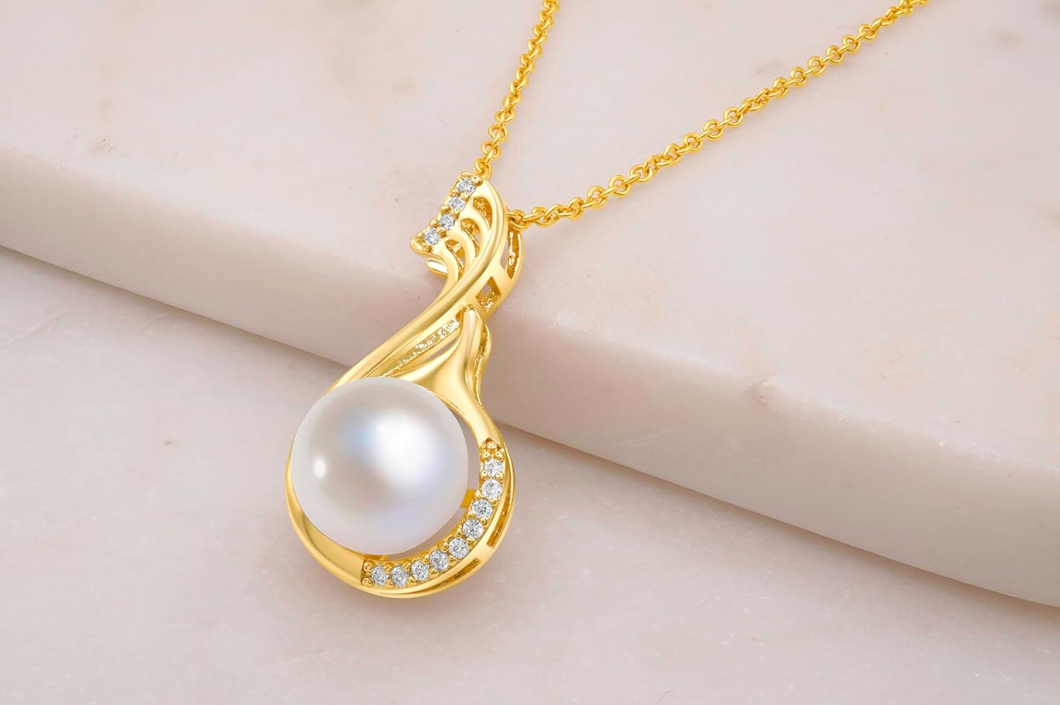 Granddaughter Necklace - Granddaughter Gifts from Grandma Grandpa, Granddaughter Necklace, Granddaughter Birthday Gifts, Granddaughter Inspirational Motivational Gift, Natural Pearl Swan Necklace - Image 8