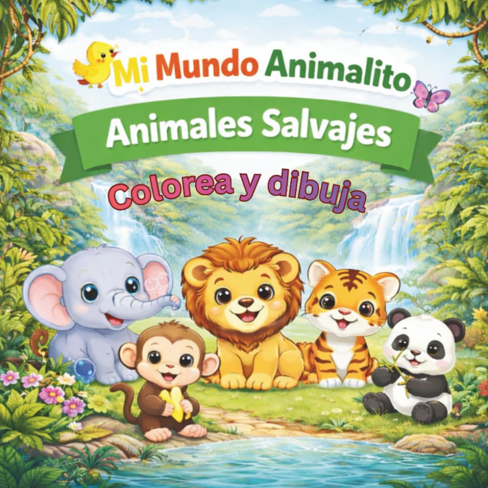 Mi Mundo Animalito - Animales Salvajes - Colorea y dibuja