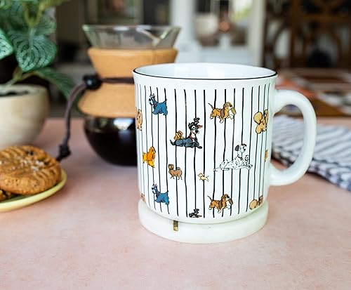 Miniatura 3 de Disney Taza de cerámica para cámper de perros, taza de café de viaje sin BPA para expreso, cafeína, cacao, té, taza de fogata para exteriores