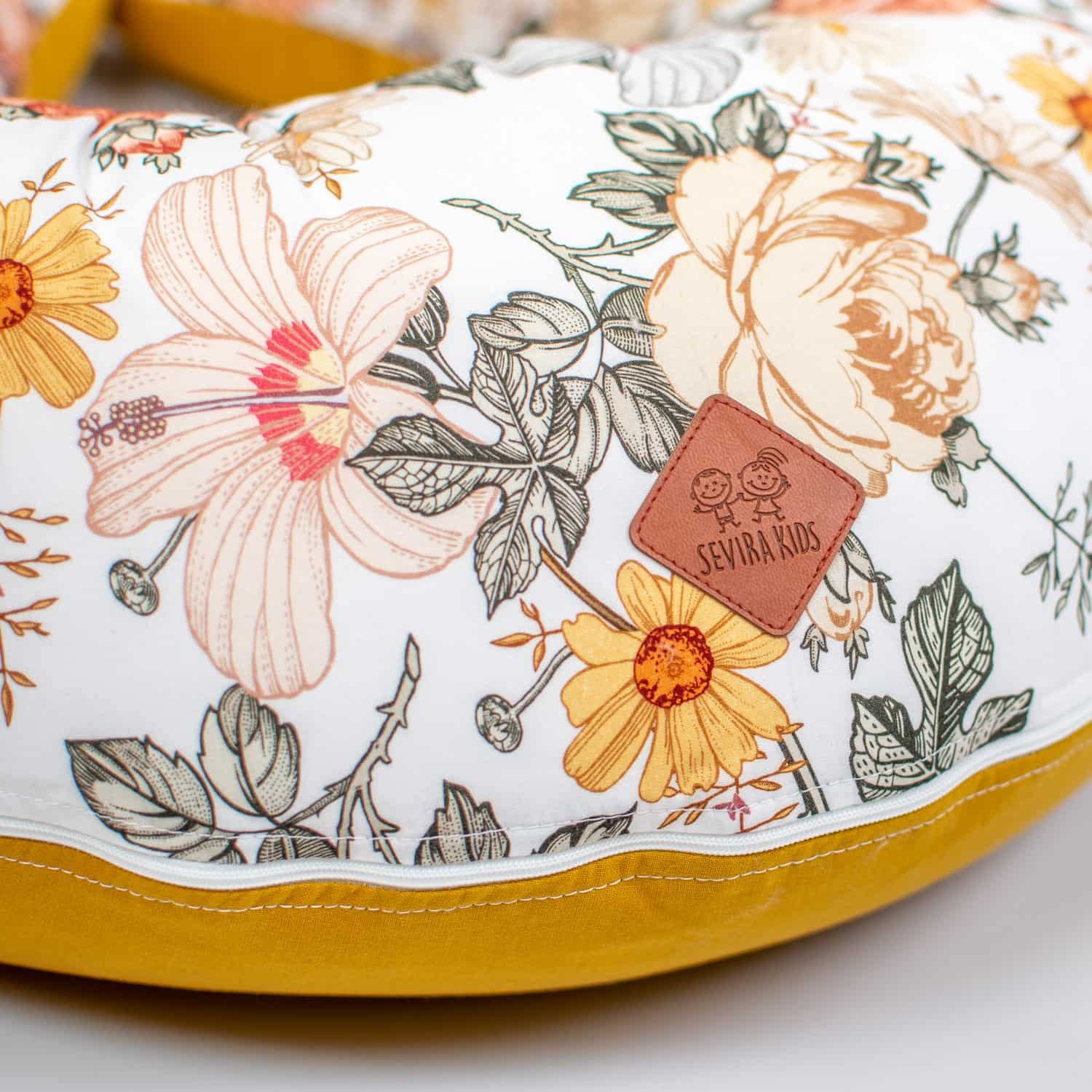 Sevira Kids – Cojín de lactancia ergonómico y funda para bebé, Neo Vintage Made in France