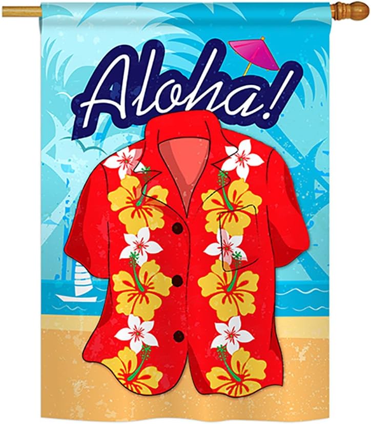 Breeze Decor SU-H-106072-IP Paradise Shirt, 28"x 40", Multi-Color