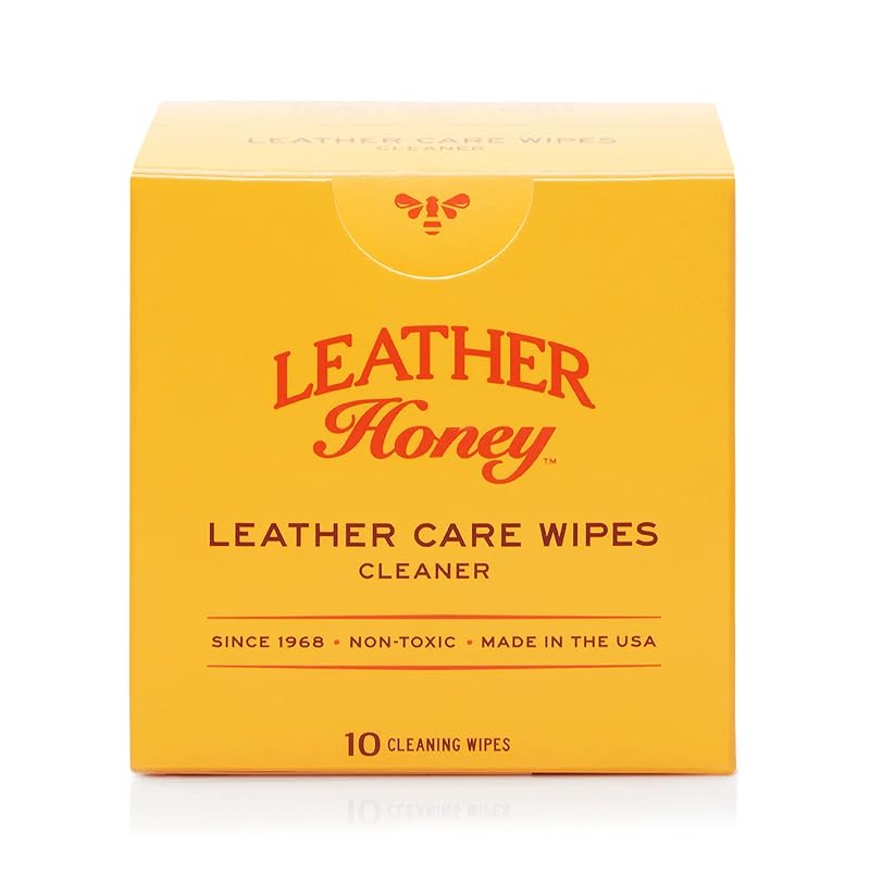Leather Honey Lenços de Limpeza para Couro, Interior Automotivo e Plástico, Sem Fragrância, 10 unidades