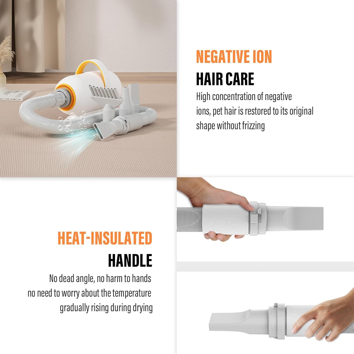 Image showing negative ion hair care feature and heat-insulated handle