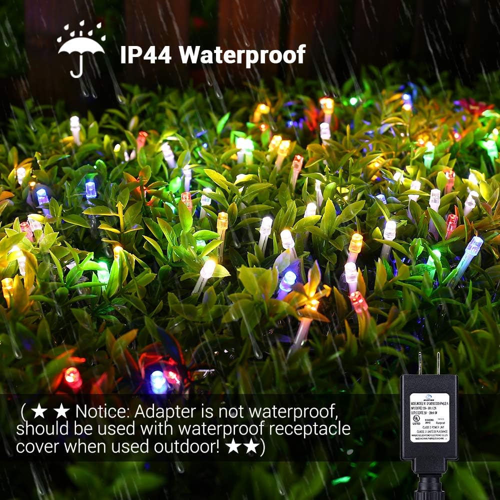 LYHOPE LED String Lights, 9 Modes 75ft 200 LED Cool White-Multi Color Changing Fairy String Lights, 29V UL Certified Decorative Lights with Timer & Remote for Outdoor, Indoor, Wedding, Party, Xmas