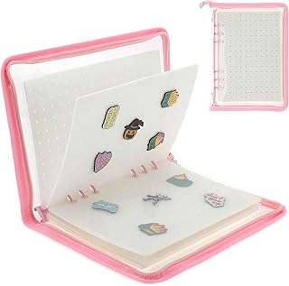 Portable Pin Book Collections Travel Pin Trading Display Book Pink Pin Case