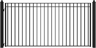 ALEKO 12x6 feet Madrid Single Swing Driveway Gate, Anti-Rust Galvanized Steel Security Fence Barrier - Not Found
