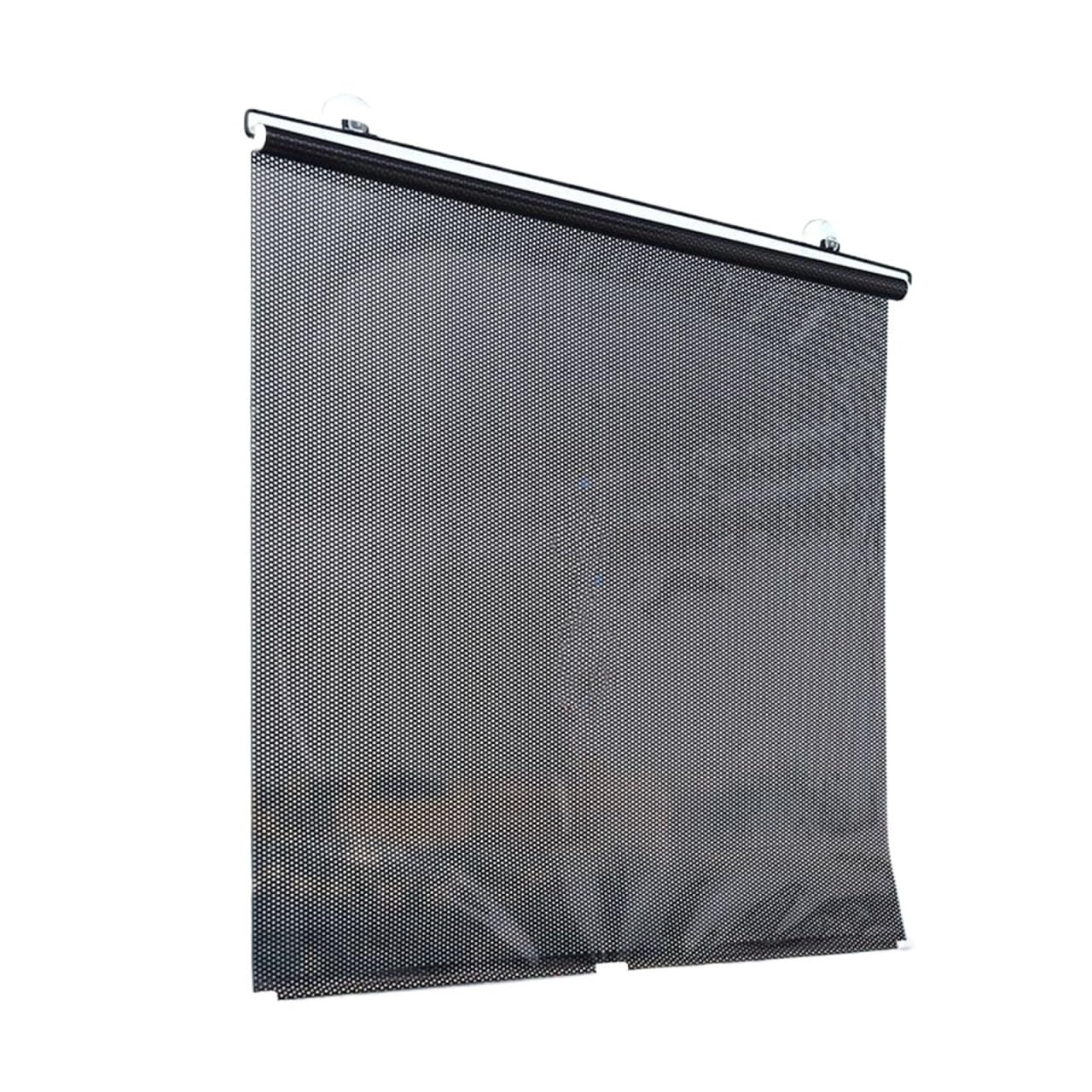 Suction Blinds For Windows Sunshade Roller Blinds Universal Window Blackout Curtain with Suction Cup Retractable Sunshade Roller Curtain Roller Curtains(Black,45x125cm)