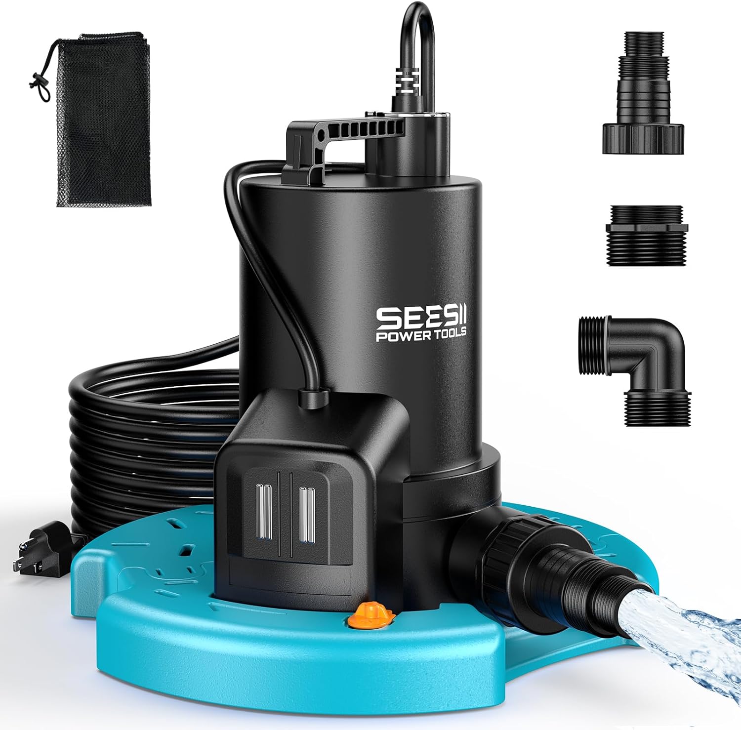 SEESII 1/3HP Pool Cover Pump with Auto On/Off