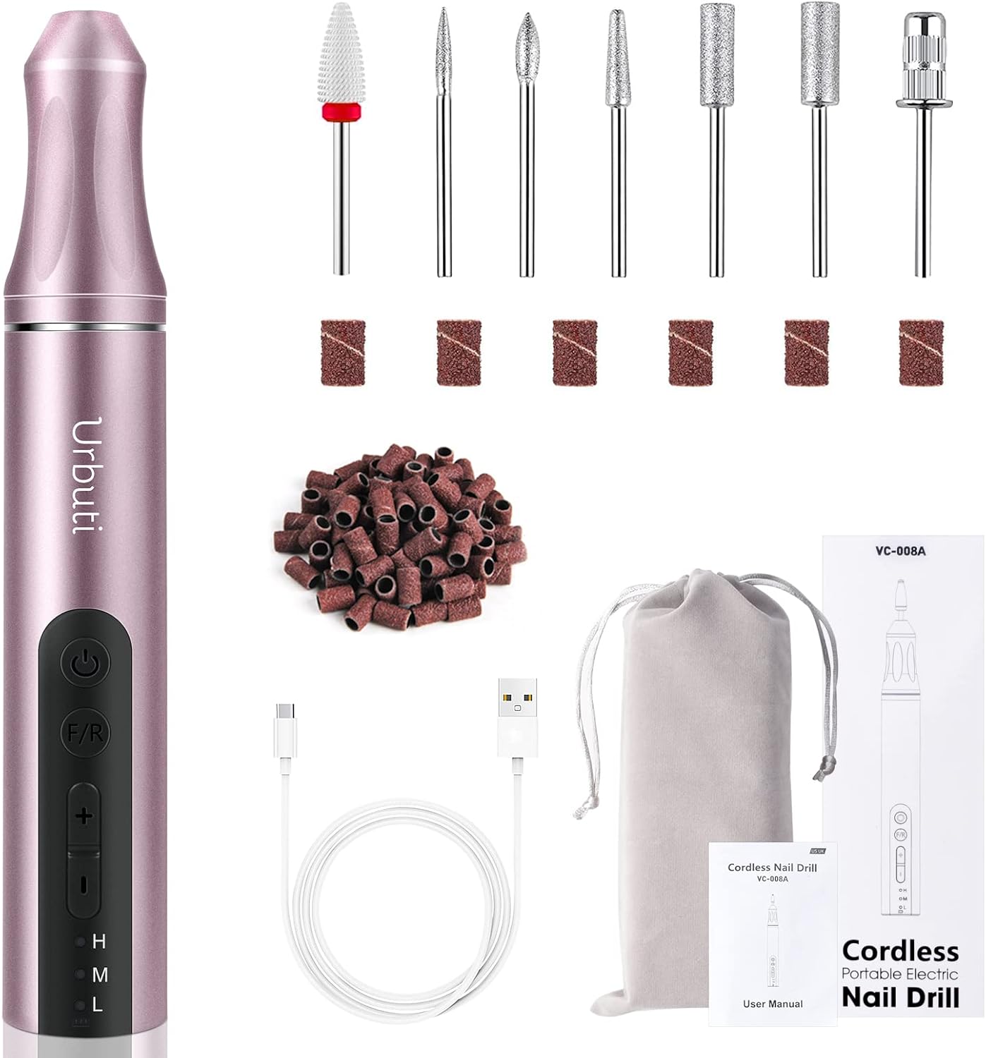 Electric Nail Drill, Professional 20000 RPM Nail File Kit, Cordless