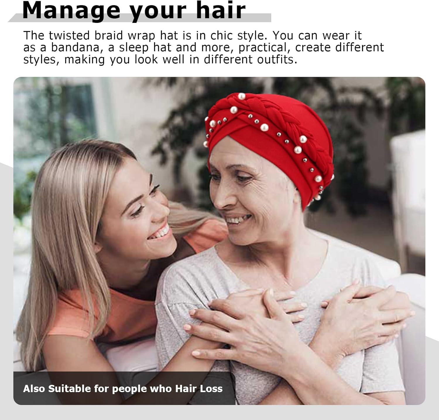 African Women Turban Caps Pre-Tied Twisted Turbans Head Scarf for Women Hair Wraps Cover Beanie Cancer Chemo Headwear - Image 4