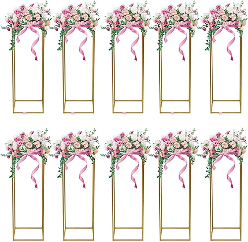 Miniatura 1 de 10 Pcs Gold Vases for Centerpieces Metal 9Flower Vases Stand Wedding Centerpieces for Tables Decorations Flower Display for Arrangement Wedding