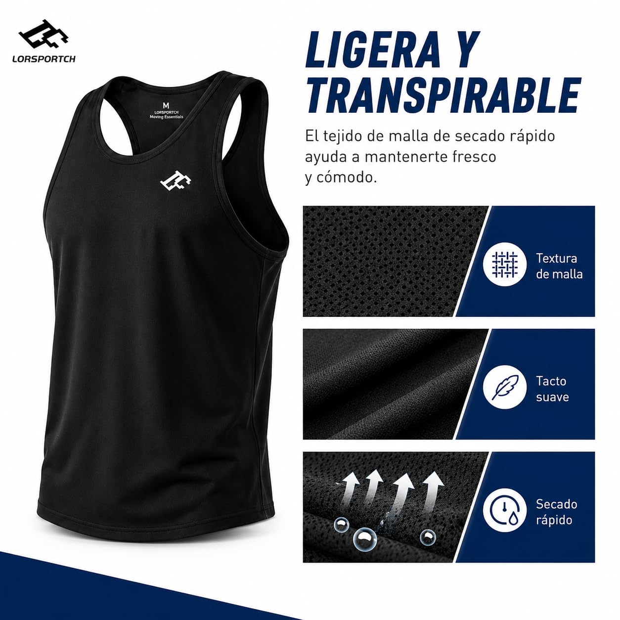 Camiseta sin Mangas para Hombre, para Entrenamiento atlético, de Secado rápido, con Espalda en Y, para Culturismo, Gimnasio, Chaleco Muscular
