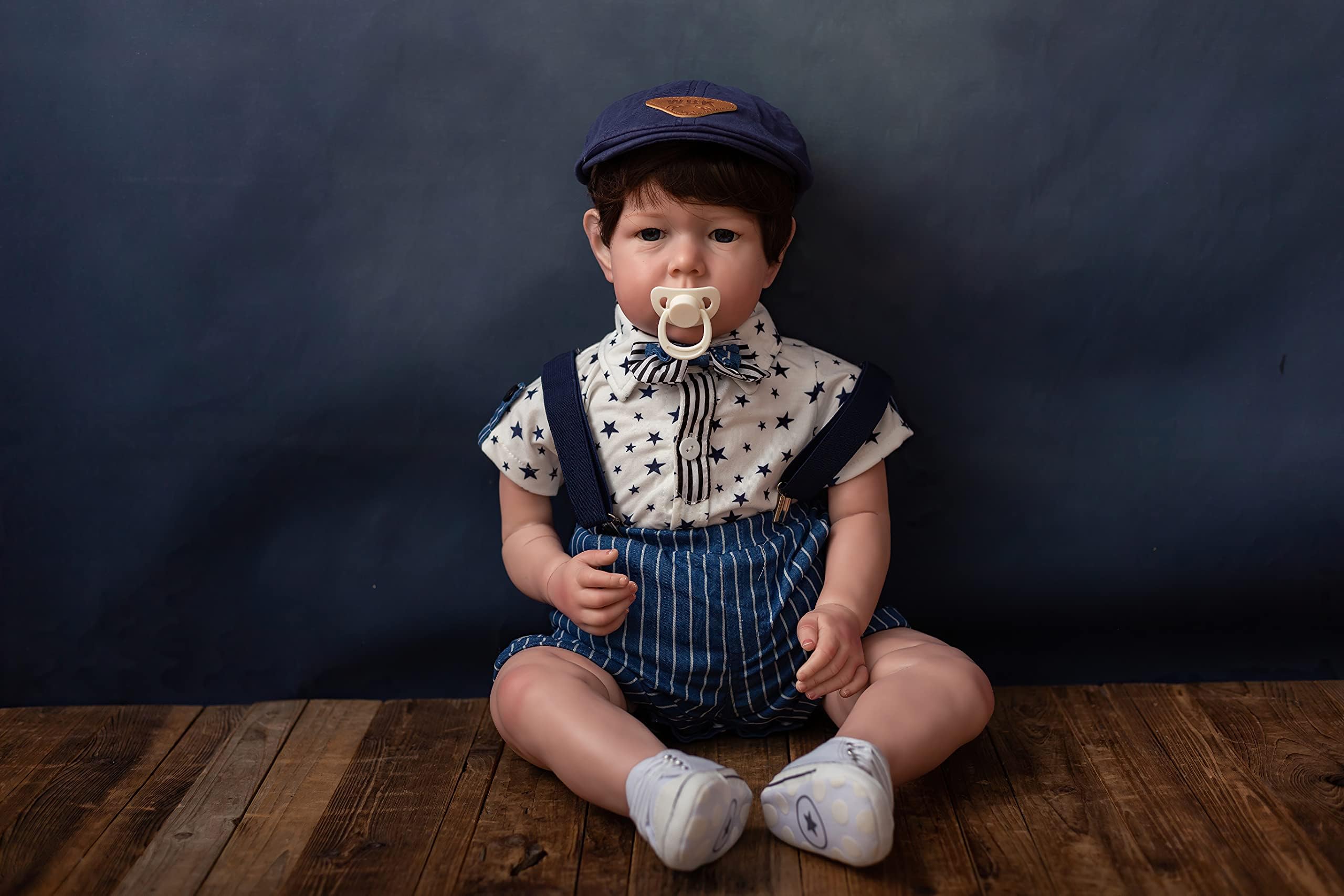 Wamdoll 28 inch 70CM Alive Huge Baby Size Reborn Baby Toddler Boy Newborn Toddler Doll in Silicone Vinyl with Magentic Pacifier Look Realistic Children Birthday