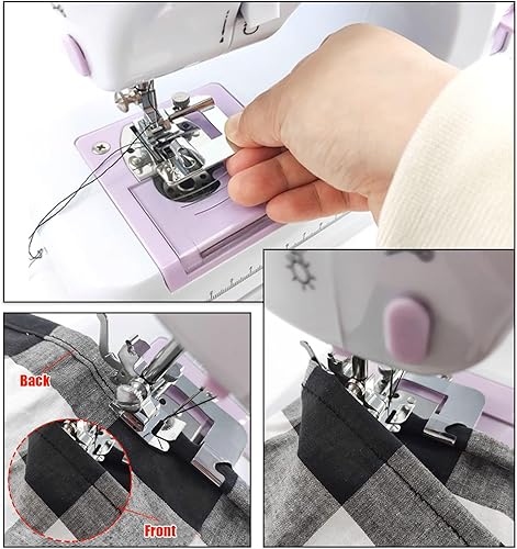 Miniatura 6 de 7 piezas de prensatelas de dobladillo enrollado, kit de pie de dobladillo para coser prensatelas enrolladas para máquina de coser multifuncional