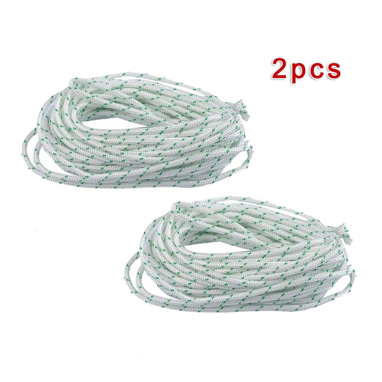 ZZZYW 2 cuerdas de arranque de retroceso de 4 m, para motosierras, cortacésped, motor de 4 mm de diámetro (tamaño 4 M)