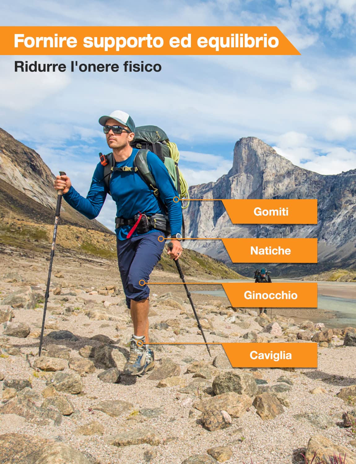 Glymnis Bastoni Trekking Bastoncini Da Trekking 3 Sezioni in Fibra Di Carbonio Ultraleggero E Telescopico Lunghezza Regolabile 65-135cm Con Sistema Di Blocco Rapido E Impugnatura in Sughero
