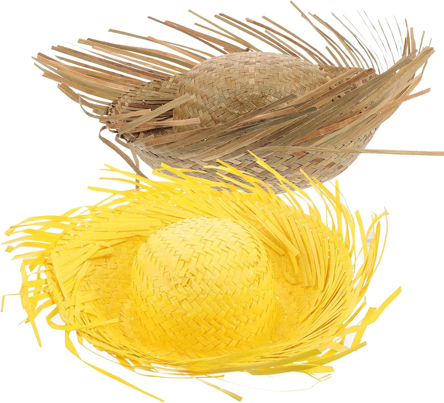 Angoily 2pcs Straw Luau Hats for Women Beach Hats Summer Sunscreen Handwoven Straw Costume Chicken Coop Sunflower Easter Party Decorations Outdoor Travel Vacation