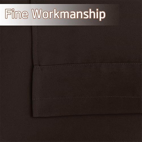 Vista 128 de NICETOWN Paneles de cortina opacas para ventanas pequeñas, con aislamiento térmico, oscurecimiento de habitación, bolsillo para barra, para cubrir