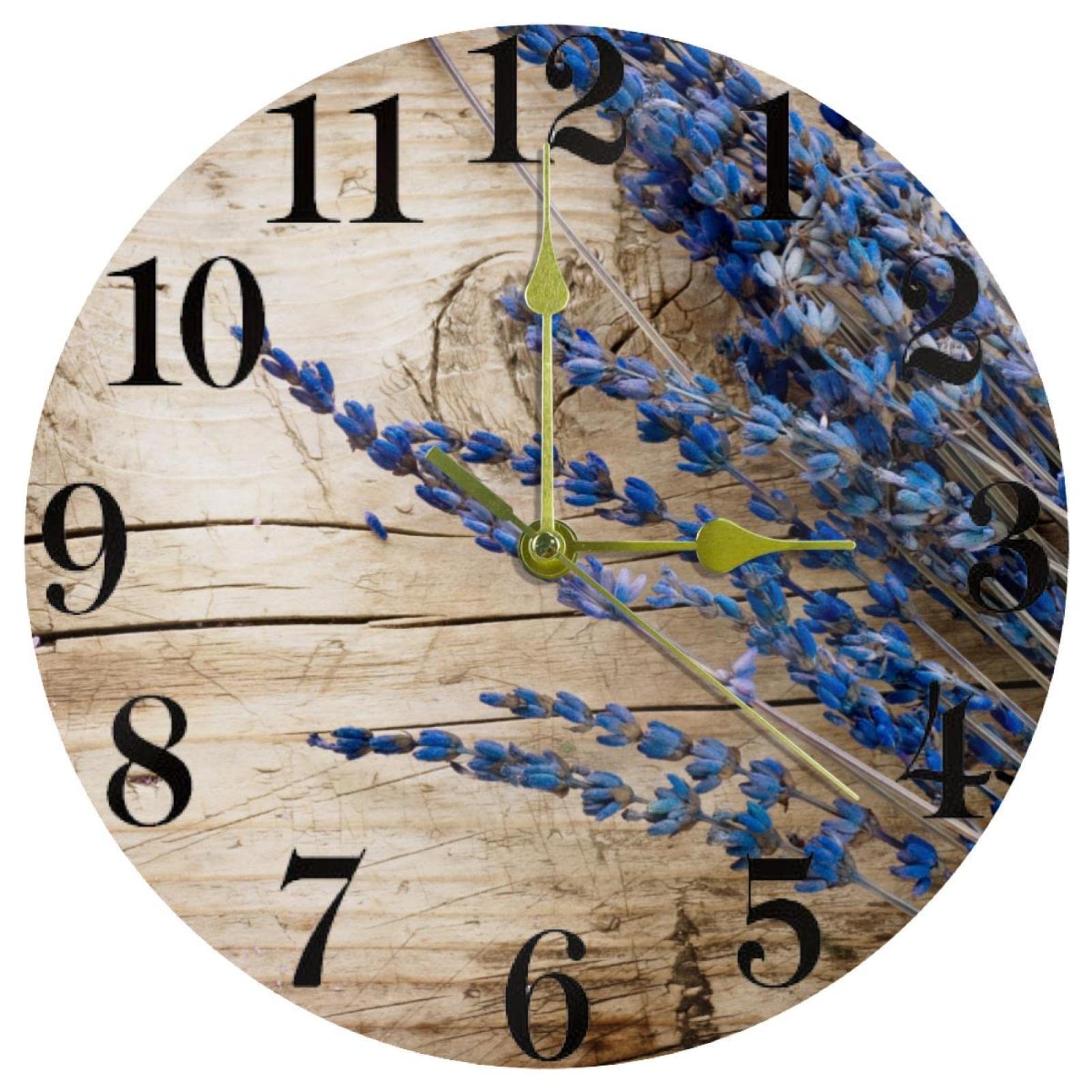 Horloge murale rétro silencieuse à quartz, mouvement fluide sans tic-tac 25cm