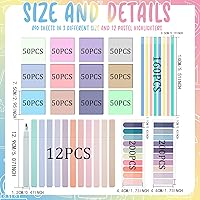 Vista 3 de 1160 hojas de notas adhesivas transparentes pastel, 3 x 3 pulgadas, nota adhesiva transparente impermeable, bloc de notas transparente, pestañas