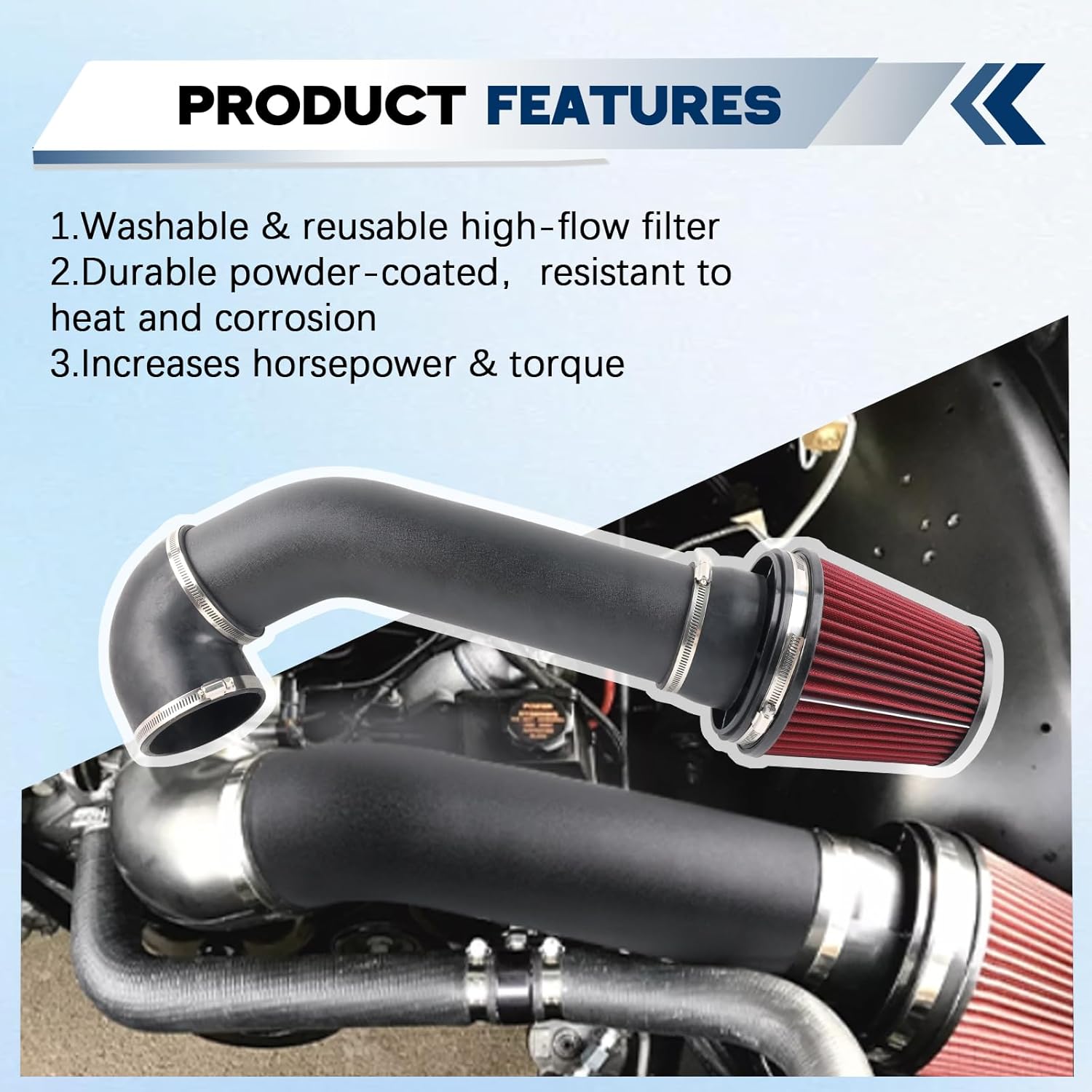 LS Swap Cold Air Intake Compatible With LS1/LS2/LSX Restomod Camaro Chevelle GTO Monte Carlo Caprice