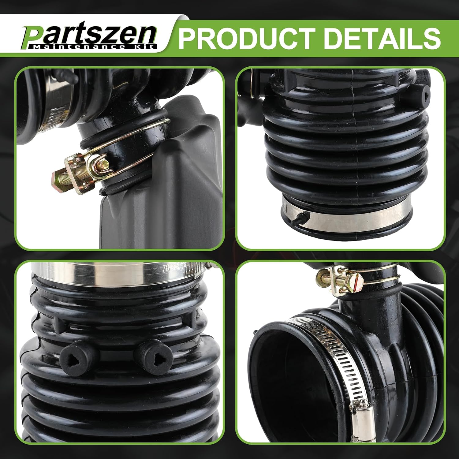 Air Intake Hose Fit for Nissan Murano (2009-2013) for Quest (2011-2017) Air Intake Duct Tube Hose Replace 165761AA1A 165761AA0A 696-039