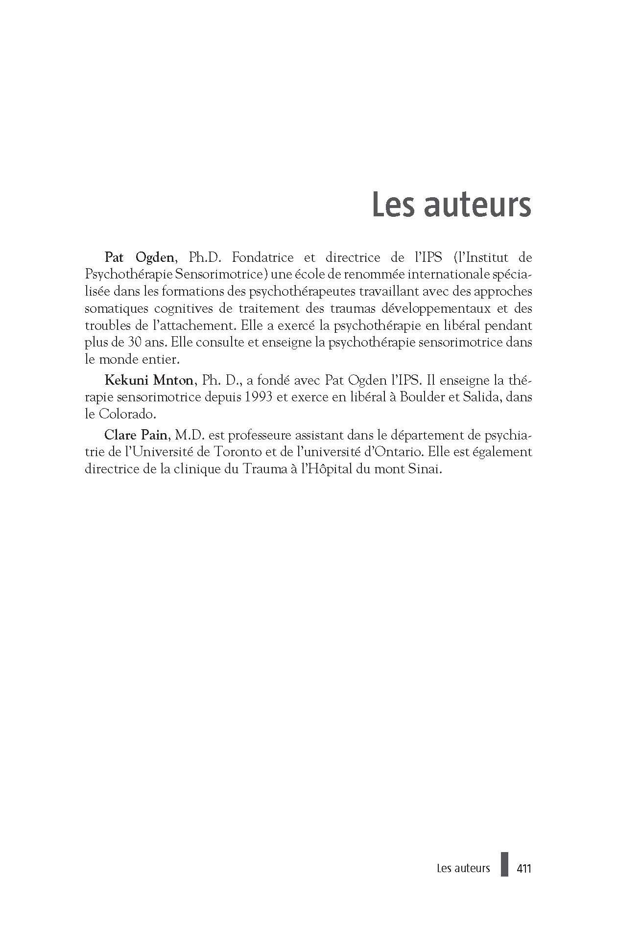 Le trauma et le corps: Une approche sensorimotrice de la psychothérapie