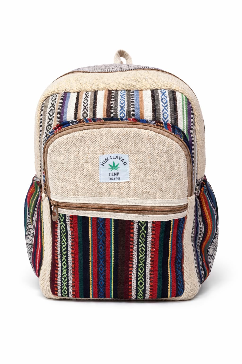 Hemp Cotton Mini Backpack Unisex | Small Eco Friendly Backpack for Men Women | Boho Ethnic Travel Day Bag for Daily Use, College, Office, Festival, Hiking and Short Trips-image-5