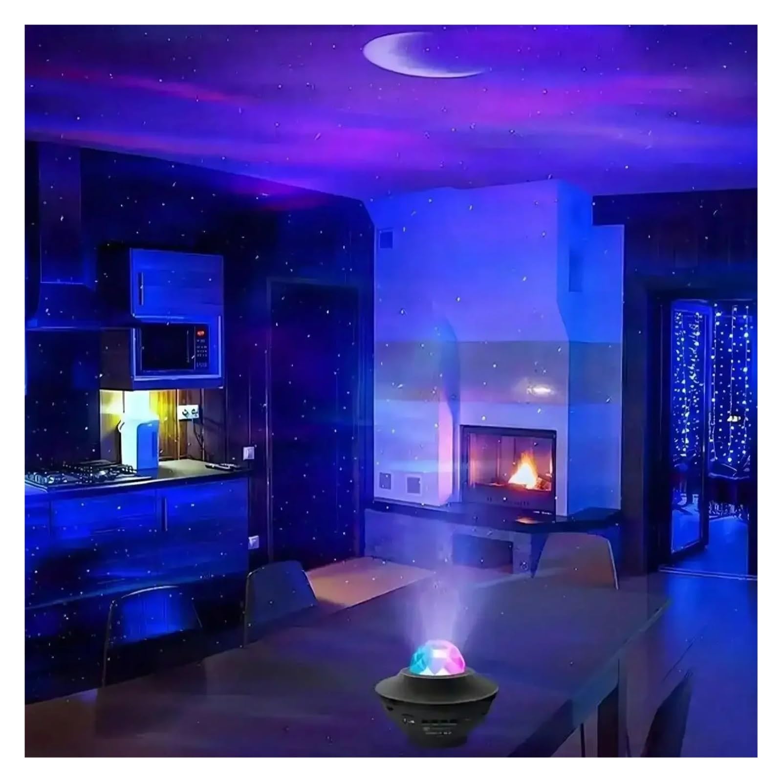 Projektor Nocny LED Starry Galaxy Prezent Dla Dzieci USB Bluetooth Odtwarzacz Muzyczny Star NightLight Kolorowy Nocna Lampka Projekcja W Wysokiej RozdzielczośCi