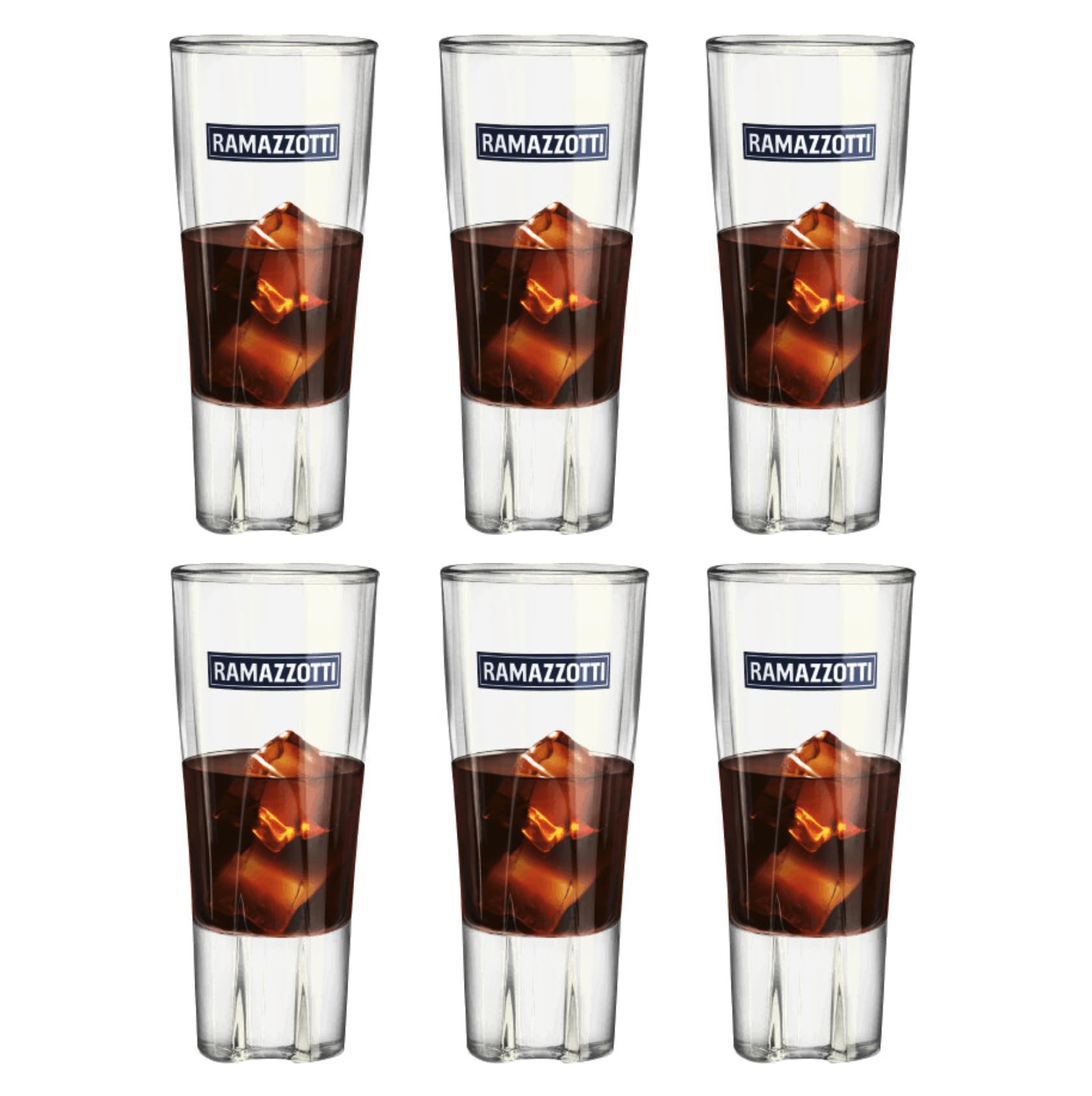 6 x Ramazzotti Likör-Gläser, Kräuterlikör, Longdrinks, Cocktails