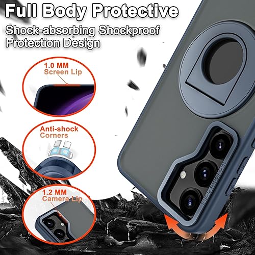 Miniatura 4 de Karrint Funda para Samsung Galaxy S24+ Plus con soporte magnético para anillo compatible con MagSafe protección contra caídas de grado militar Funda