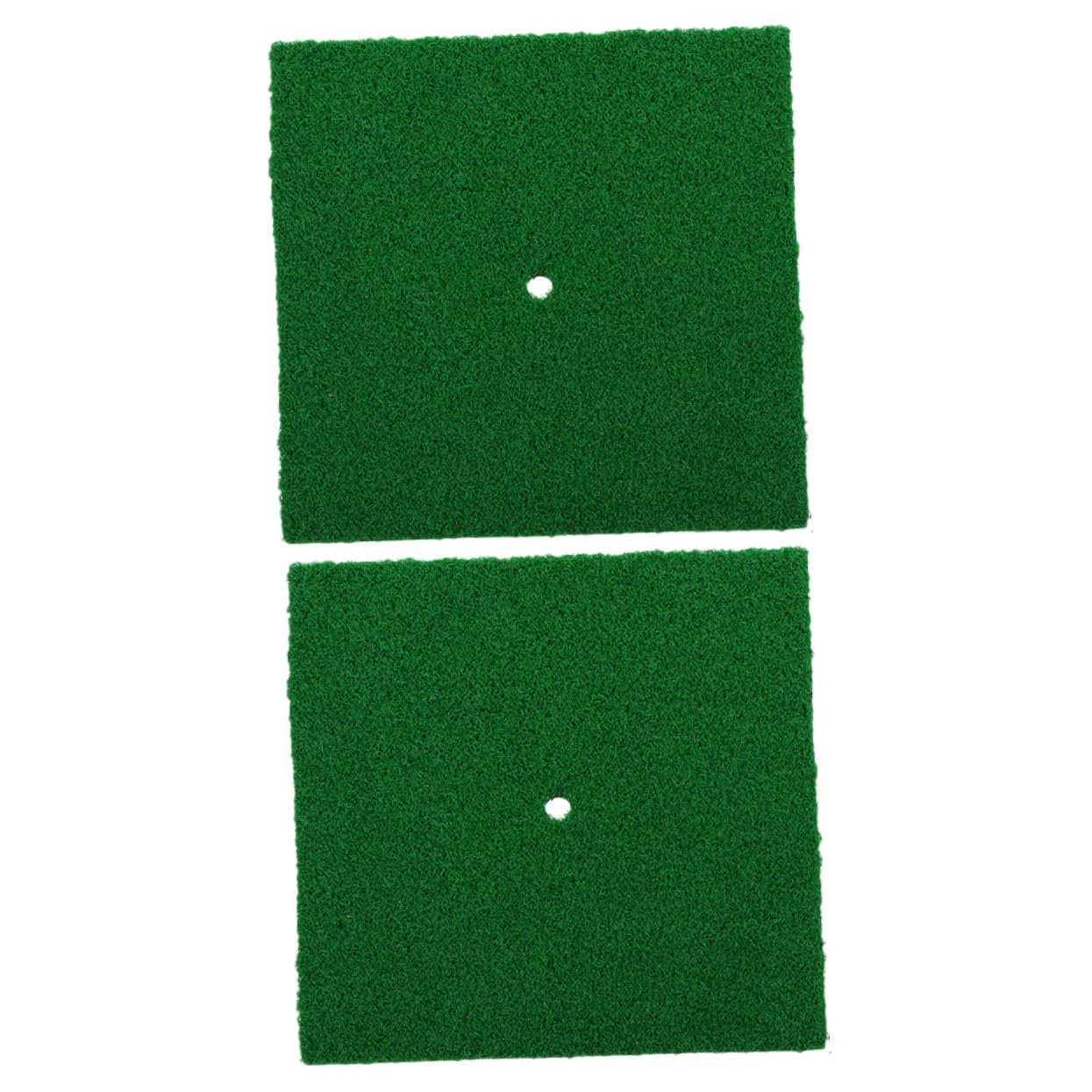 JOINPAYA 2pcs Golf Hitting Mat Simulation Grass Pad for Practice for Beginners Professionals Golf Training Essential